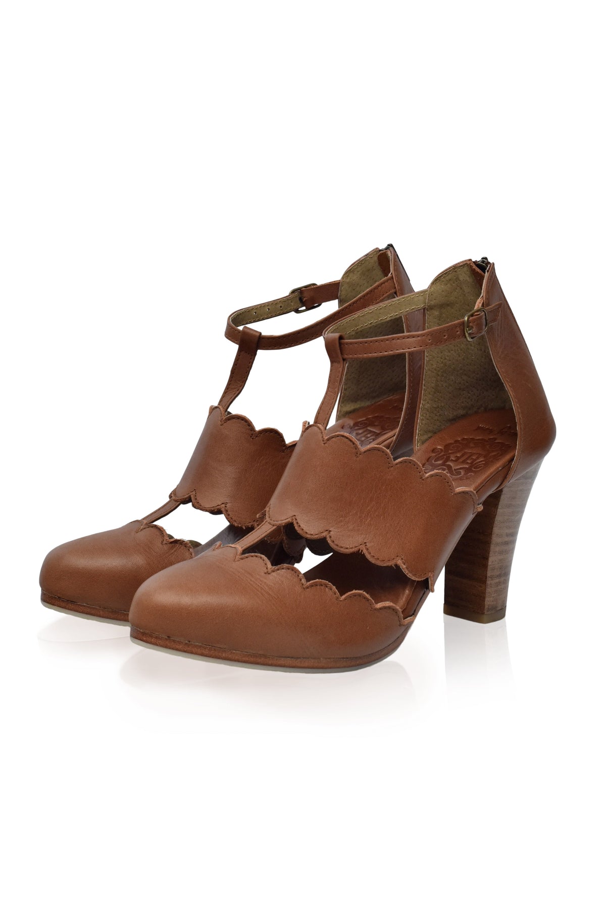 Incognito T-Strap Leather Heels-2