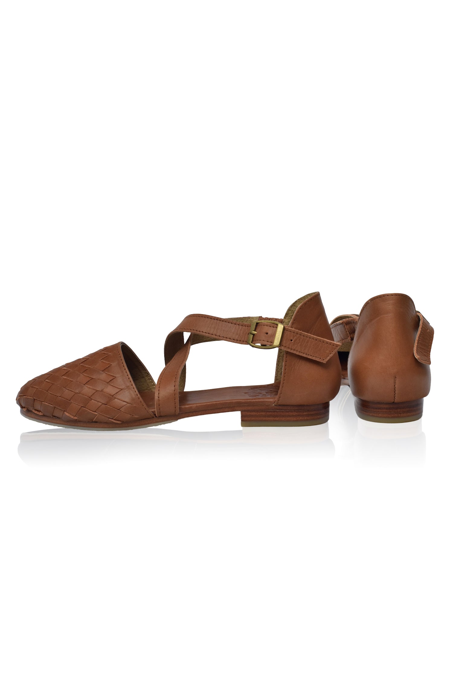 Riviera Woven Leather Flats-3