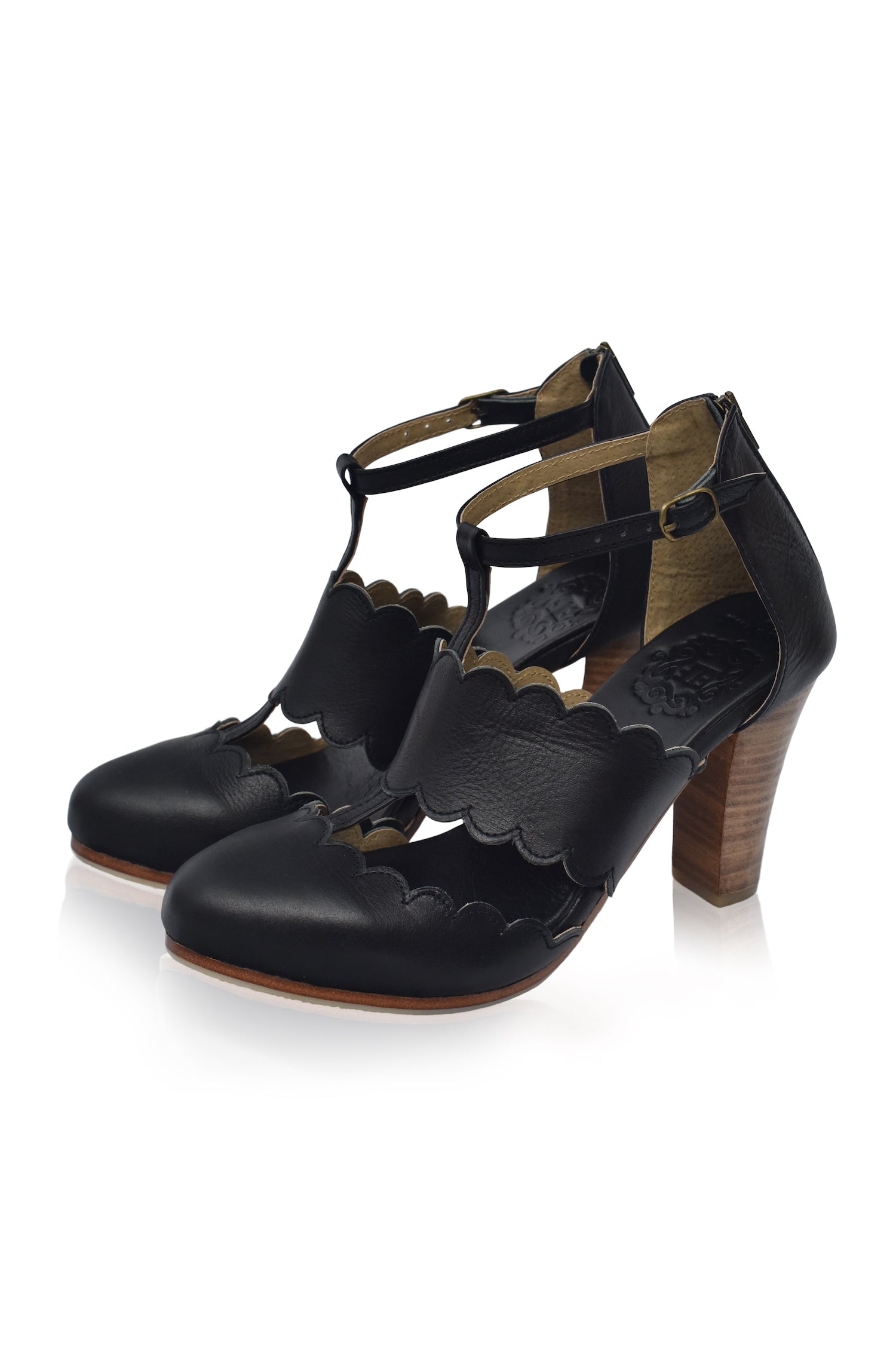 Incognito T-Strap Leather Heels-3