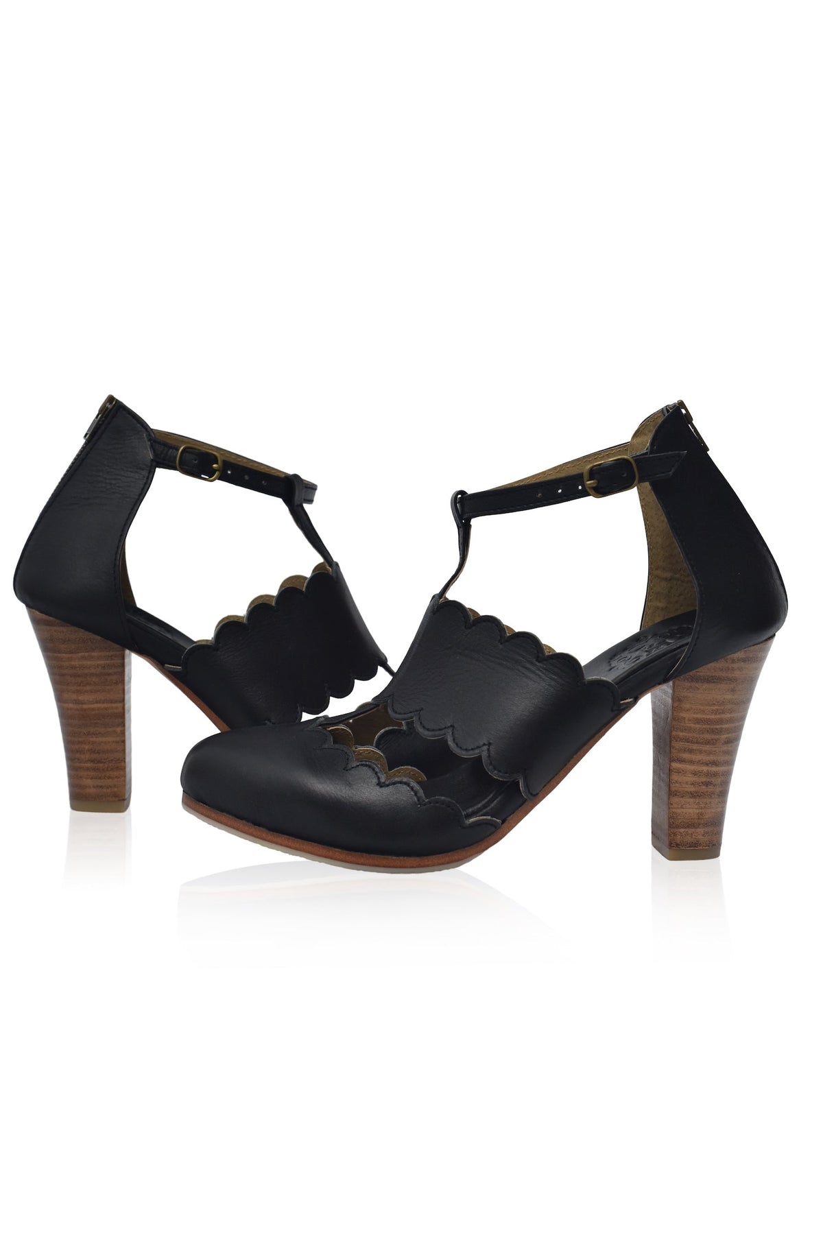 Incognito T-Strap Leather Heels-4