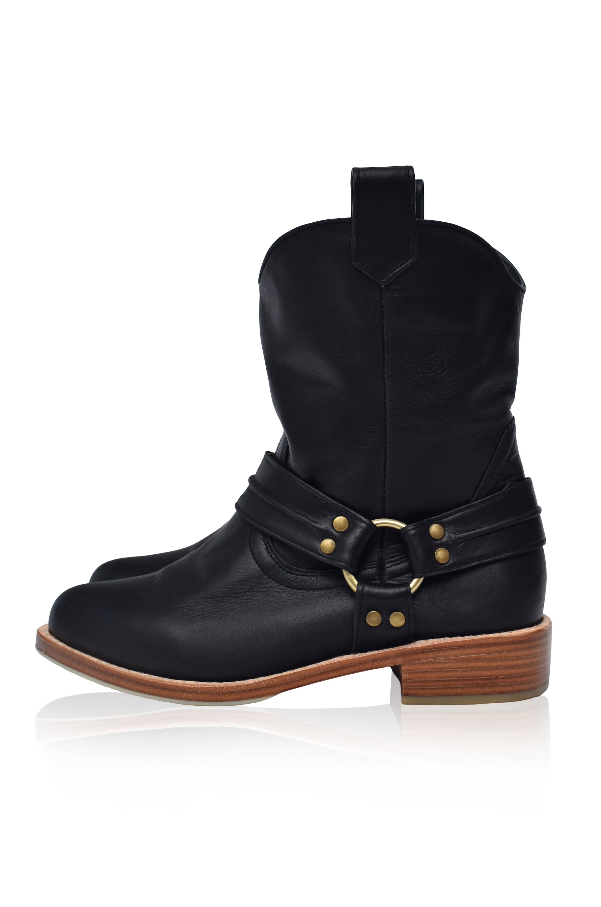 Cali Pull-On Leather Boots-4