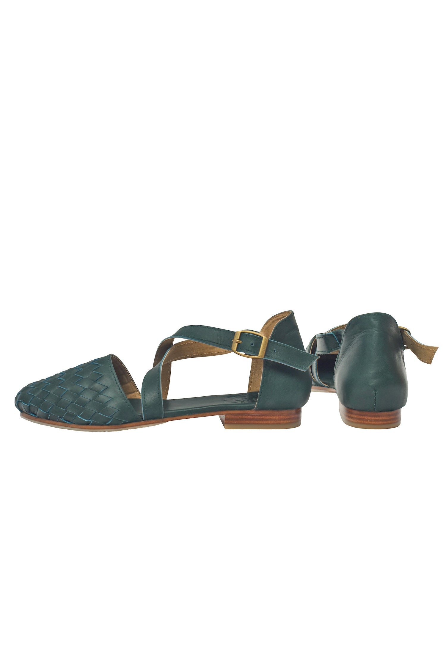 Riviera Woven Leather Flats-3