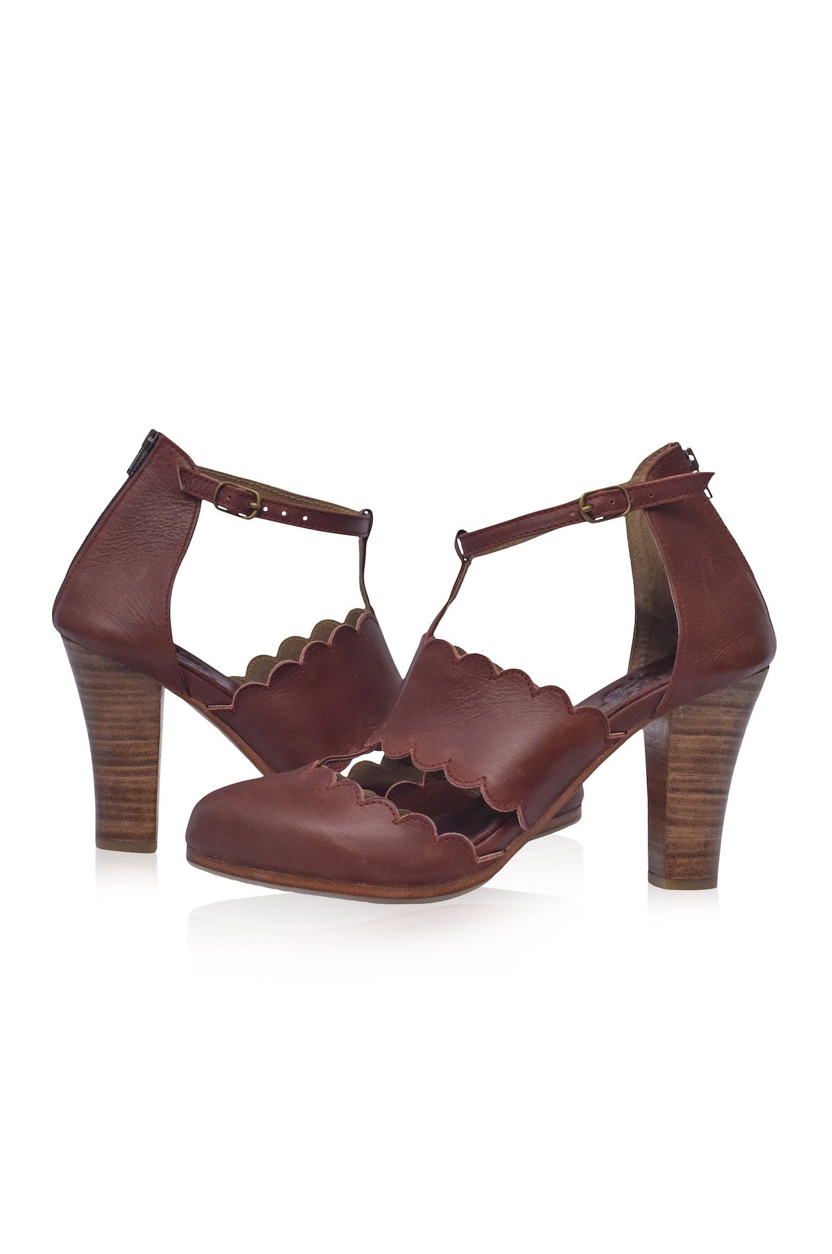Incognito T-Strap Leather Heels-3