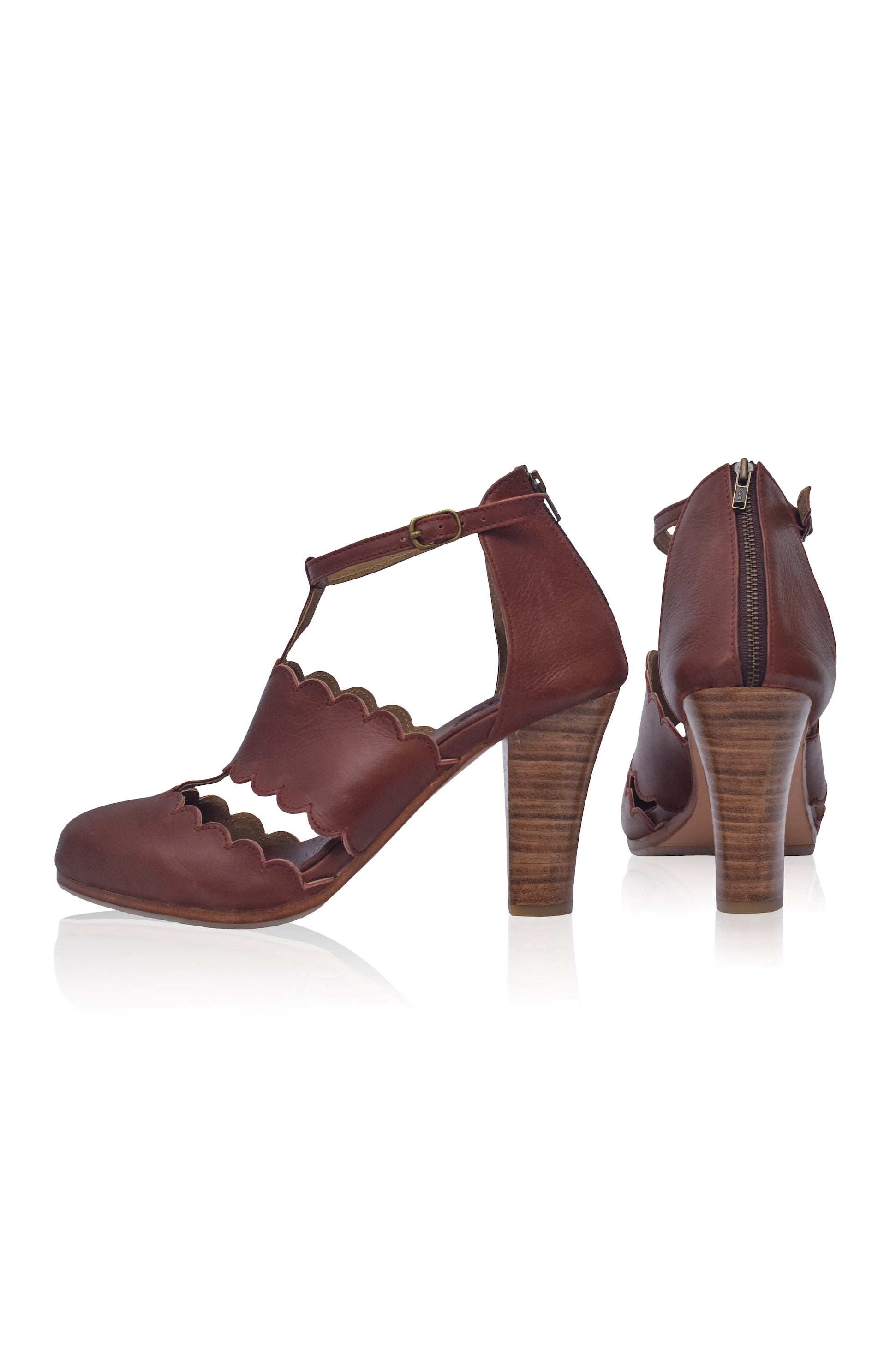 Incognito T-Strap Leather Heels-4