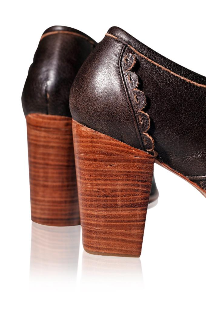 Lace Oxford Leather Heels-3