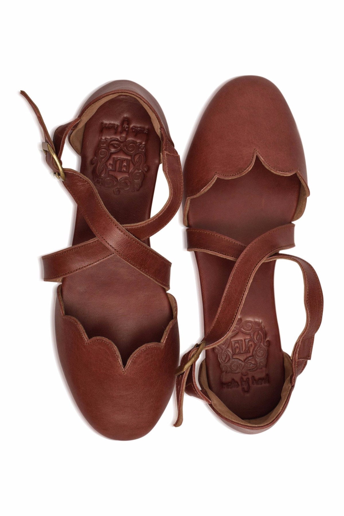 Mangrove Cross-Strap Leather Ballet Flats-4