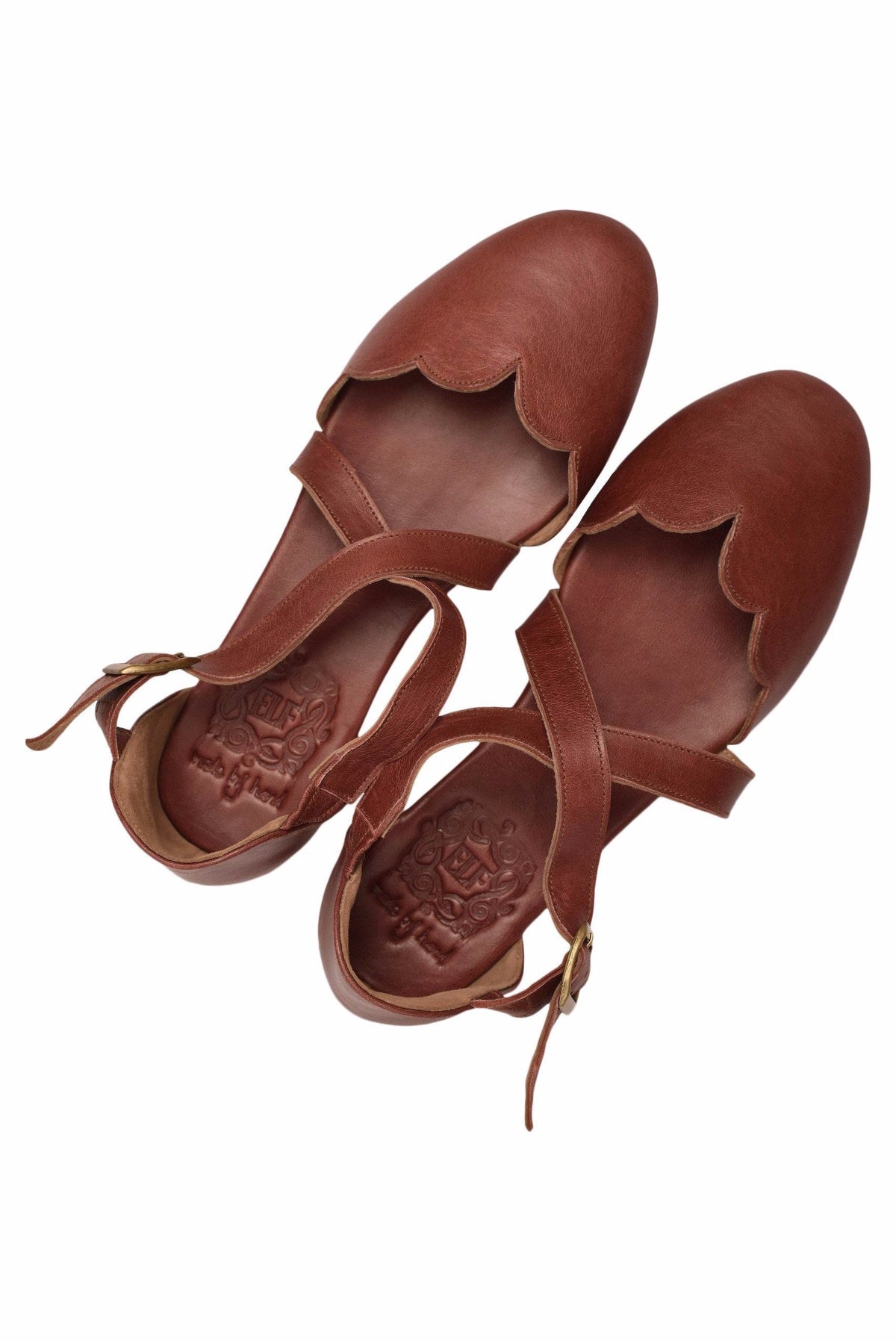 Mangrove Cross-Strap Leather Ballet Flats-3