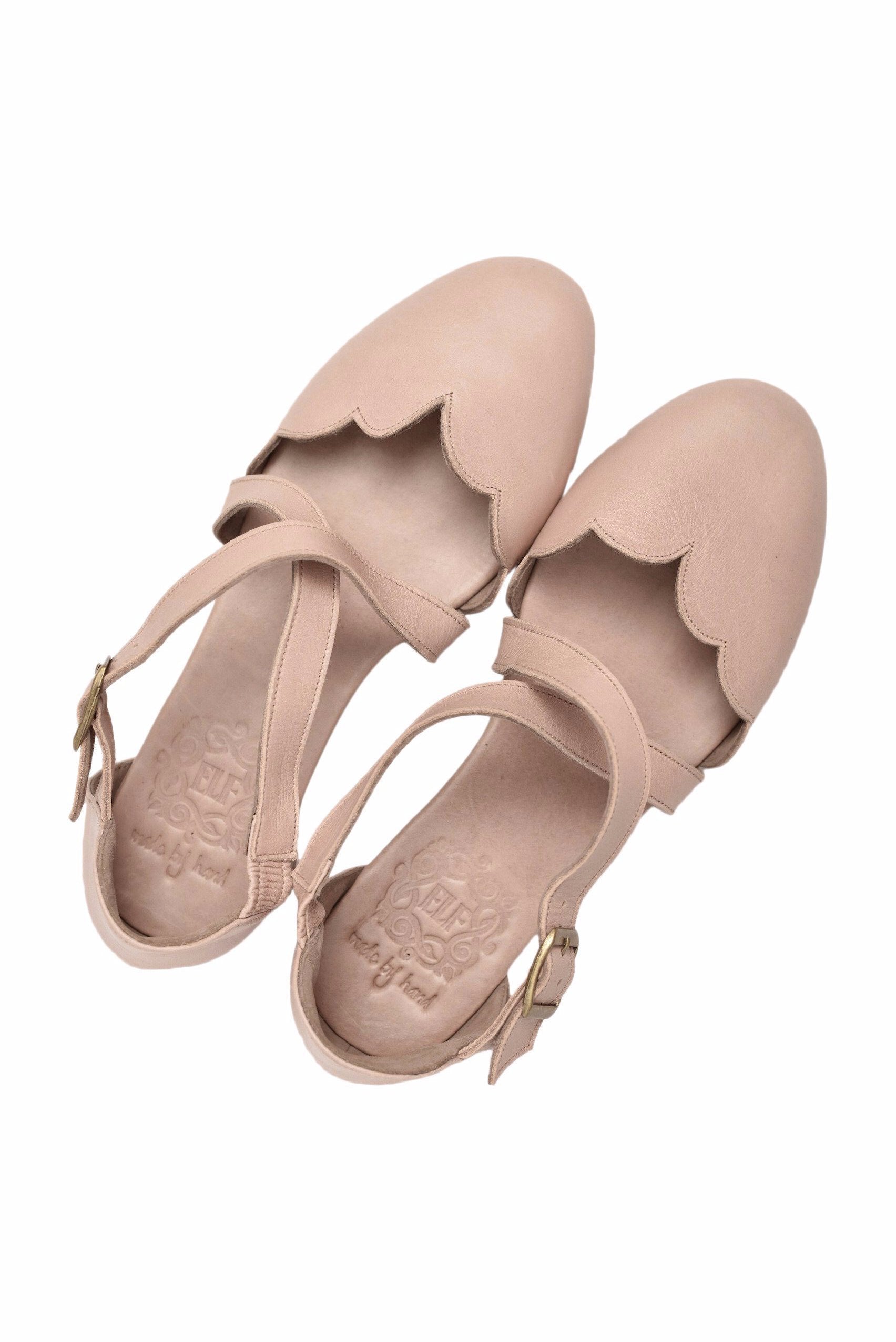 Mangrove Cross-Strap Leather Ballet Flats-3