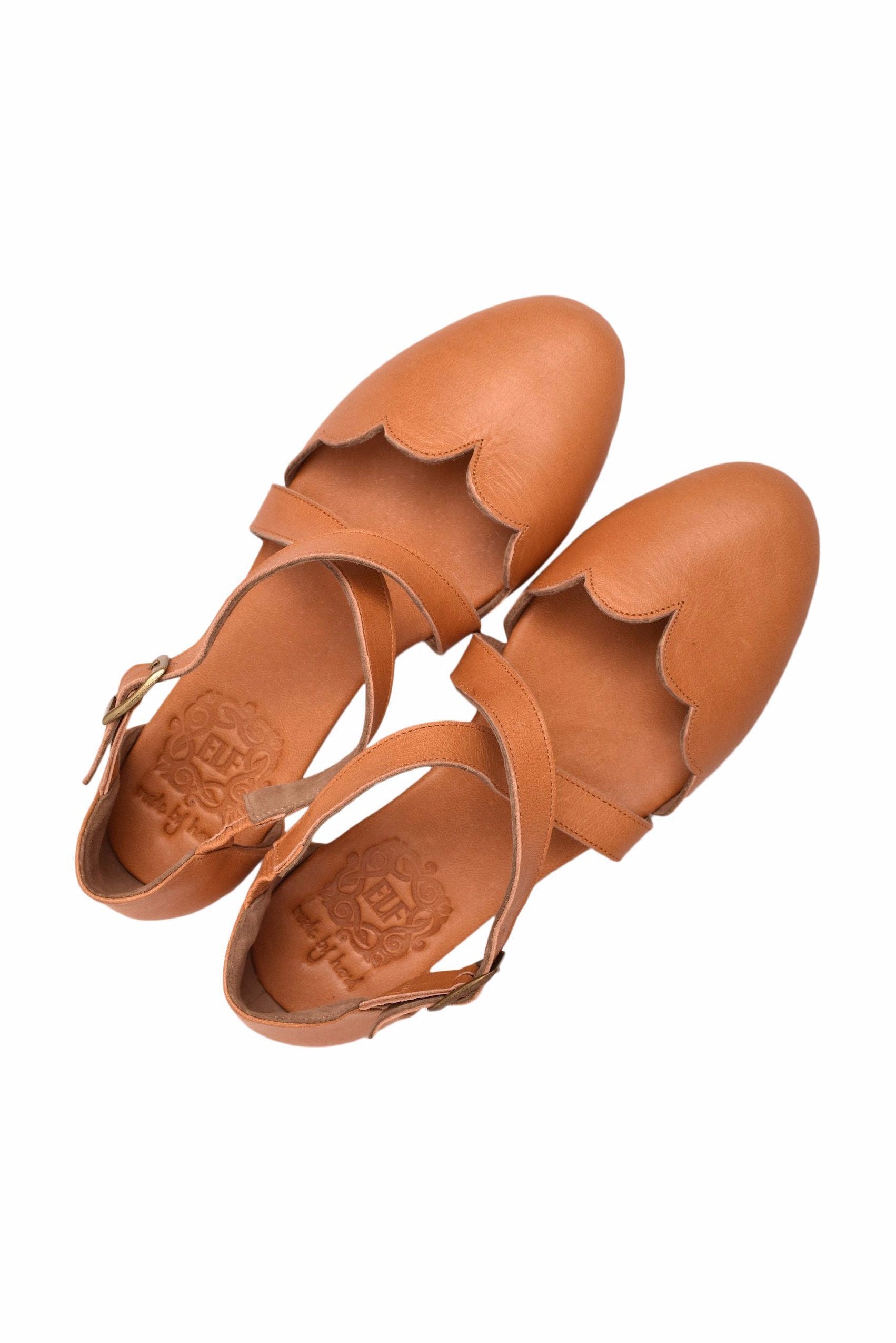 Mangrove Cross-Strap Leather Ballet Flats-3