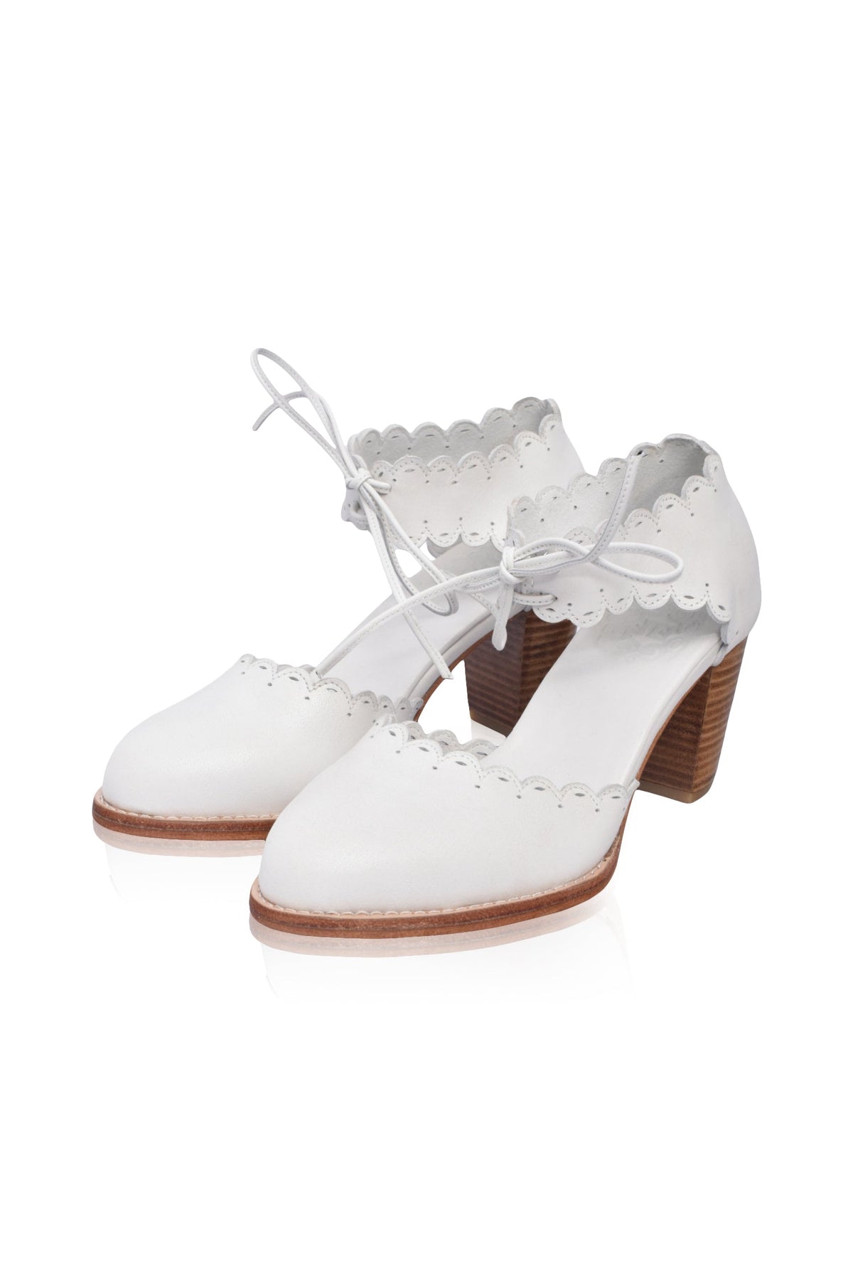 Dance Queen Scalloped Leather Heels-8
