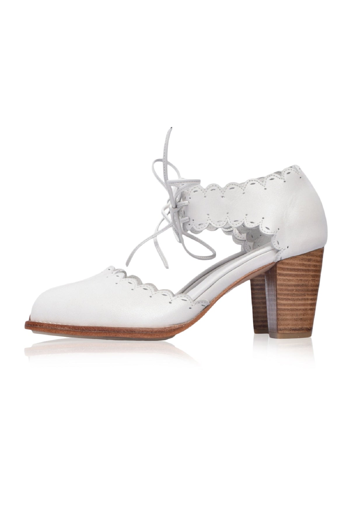 Dance Queen Scalloped Leather Heels-9