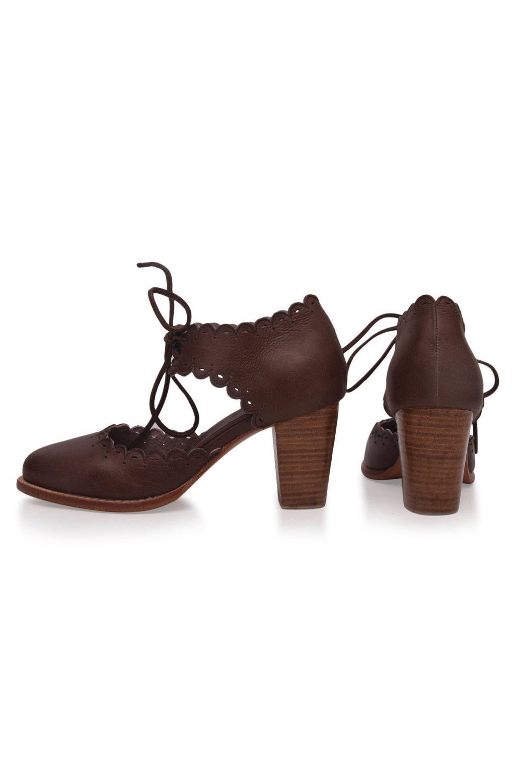 Dance Queen Scalloped Leather Heels-3