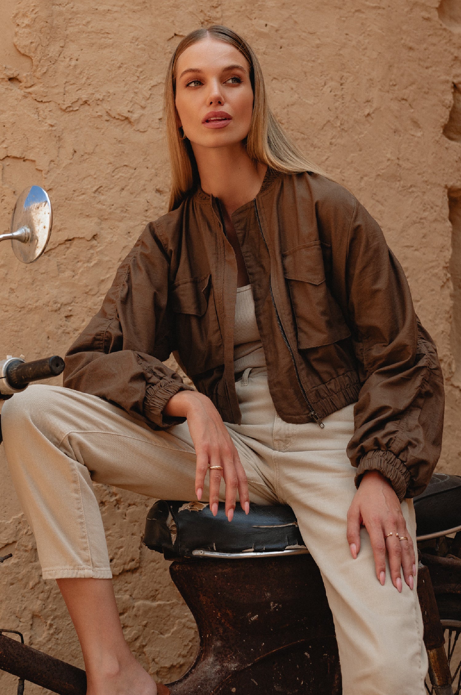 Denver Linen Bomber Jacket-5