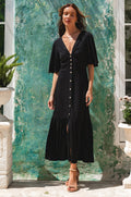 Donna Button Down Midi Dress-1