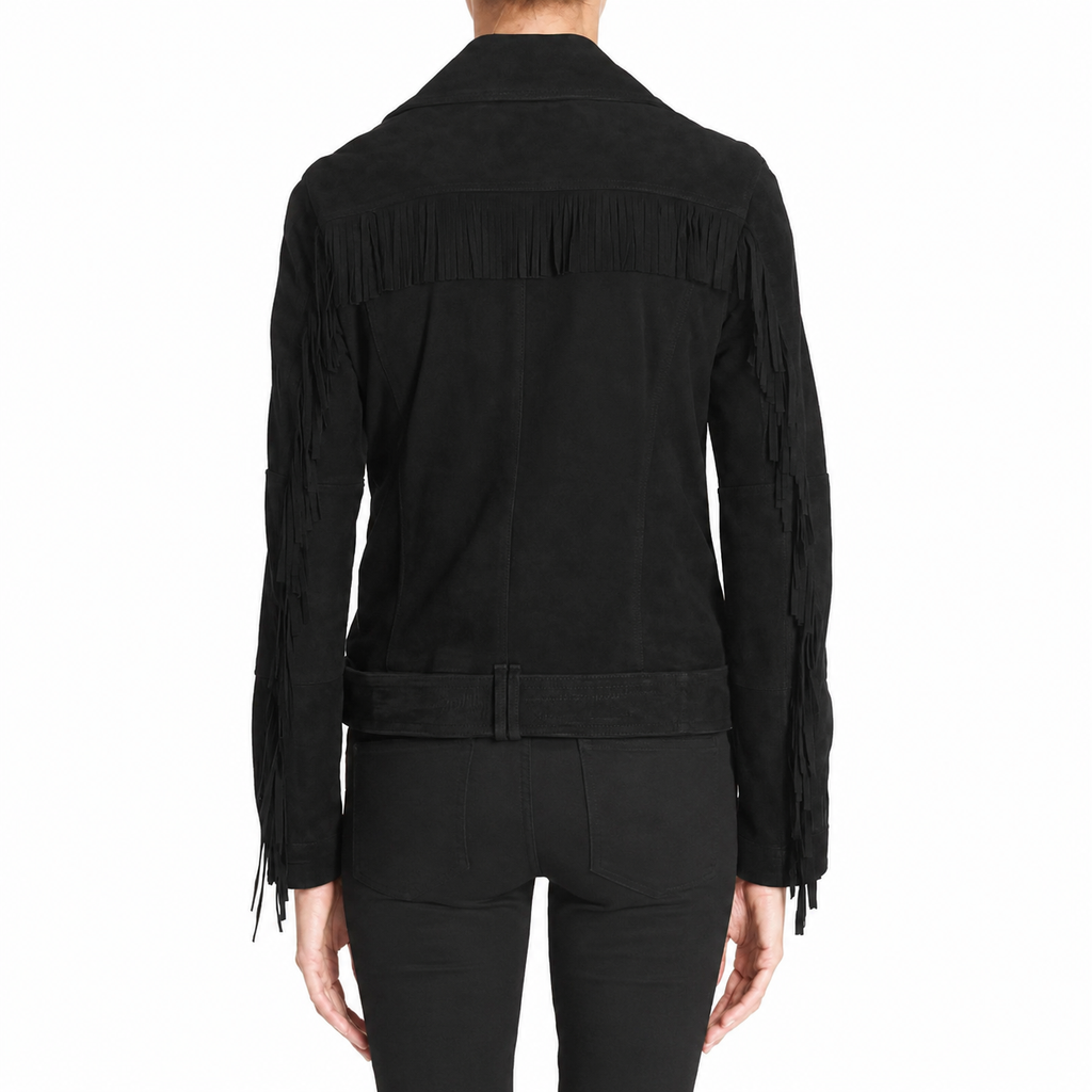 Women’s Nubuck Leather Biker Jacket-1