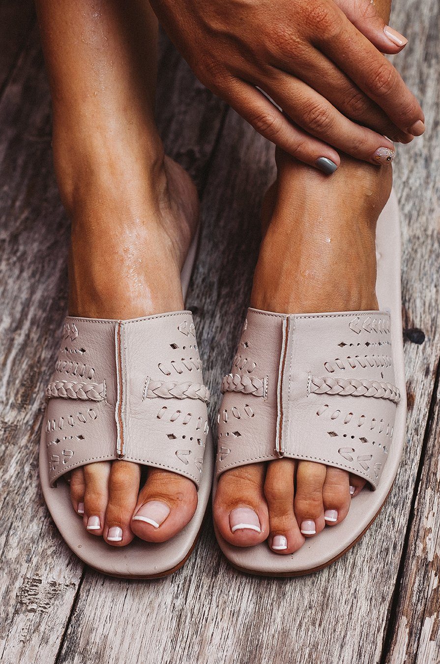 Dolce Vita Leather Slide Sandals-1