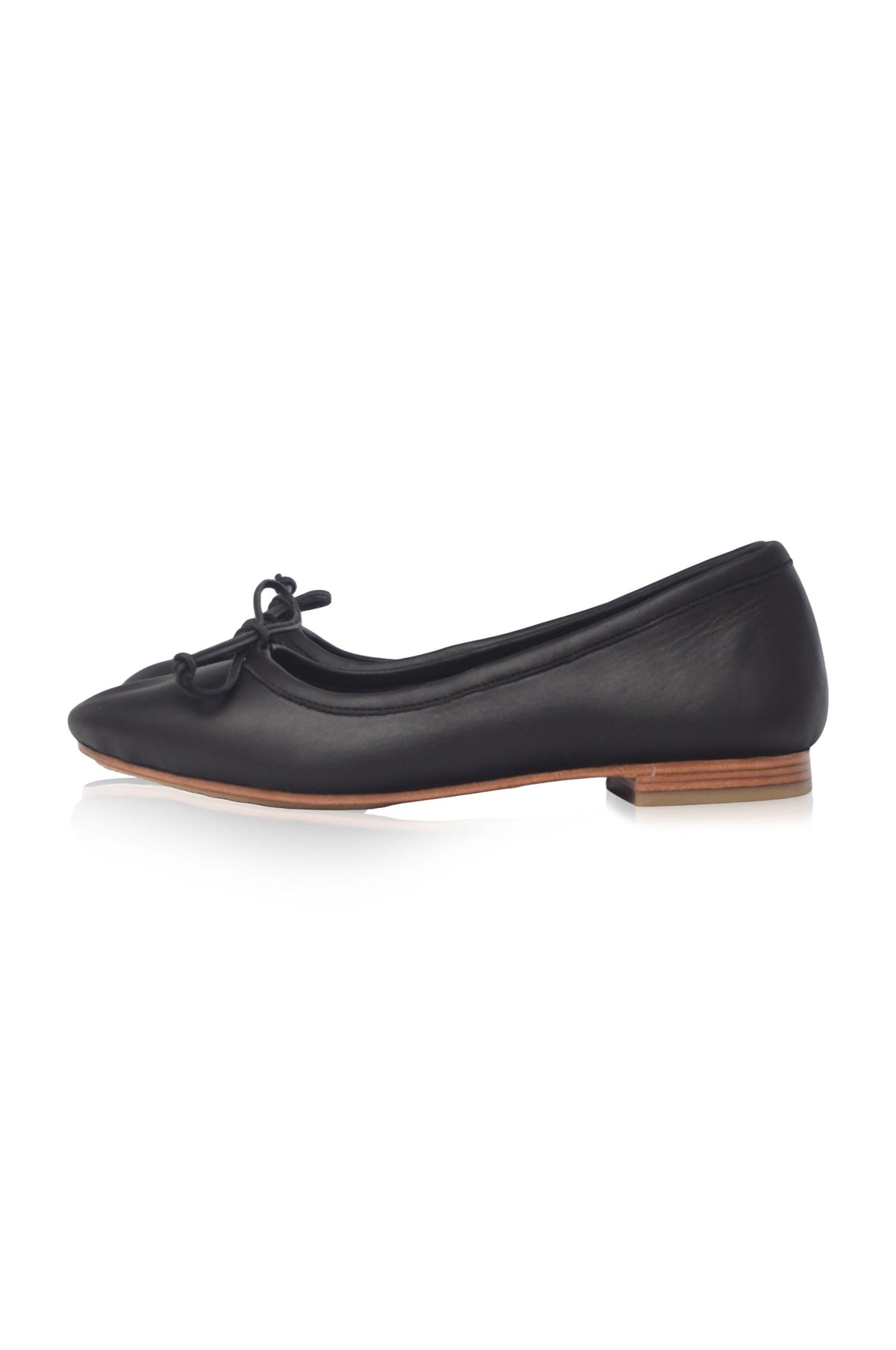 Elaria Bow Leather Ballet Flats-5