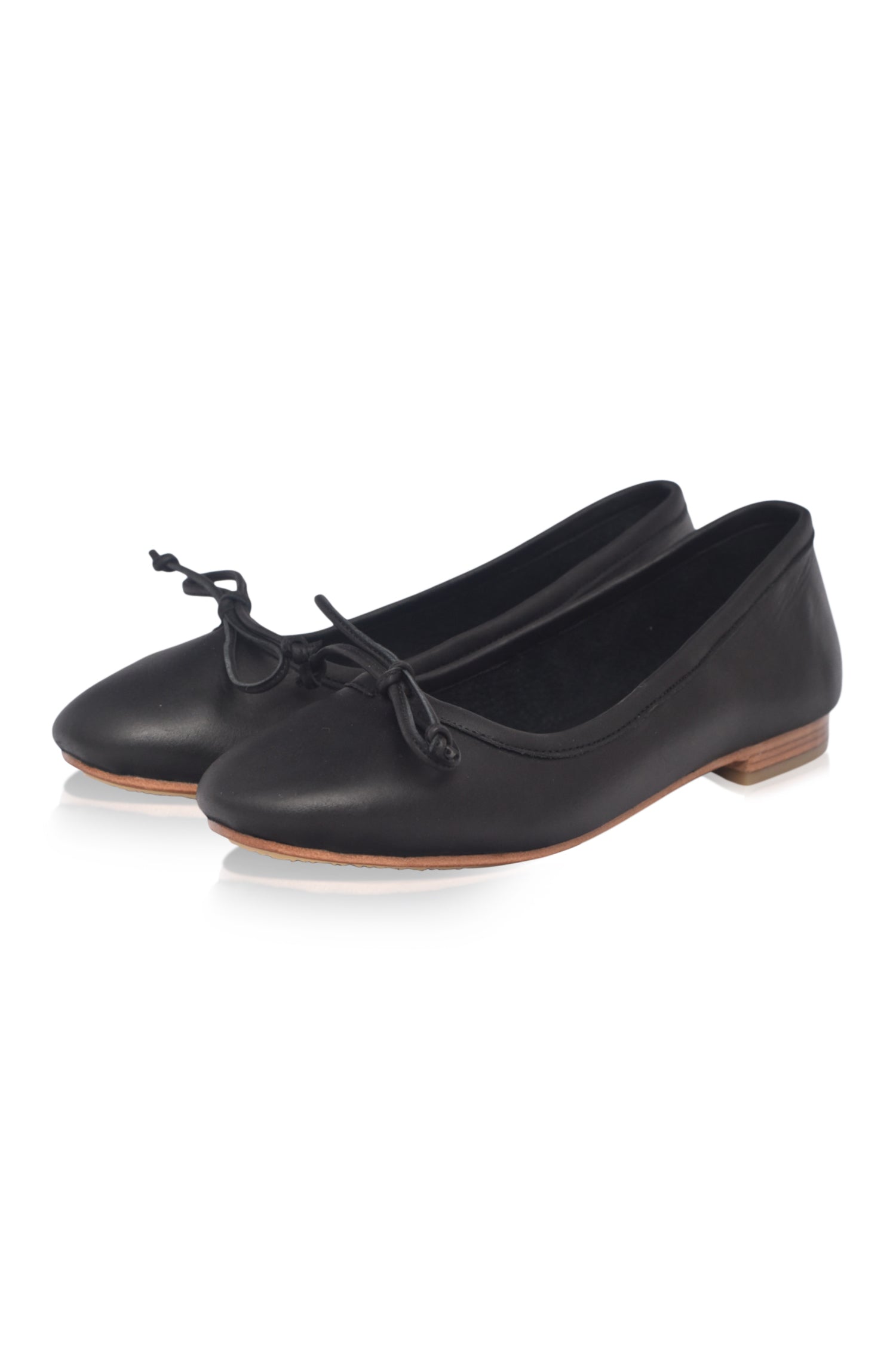 Elaria Bow Leather Ballet Flats-2