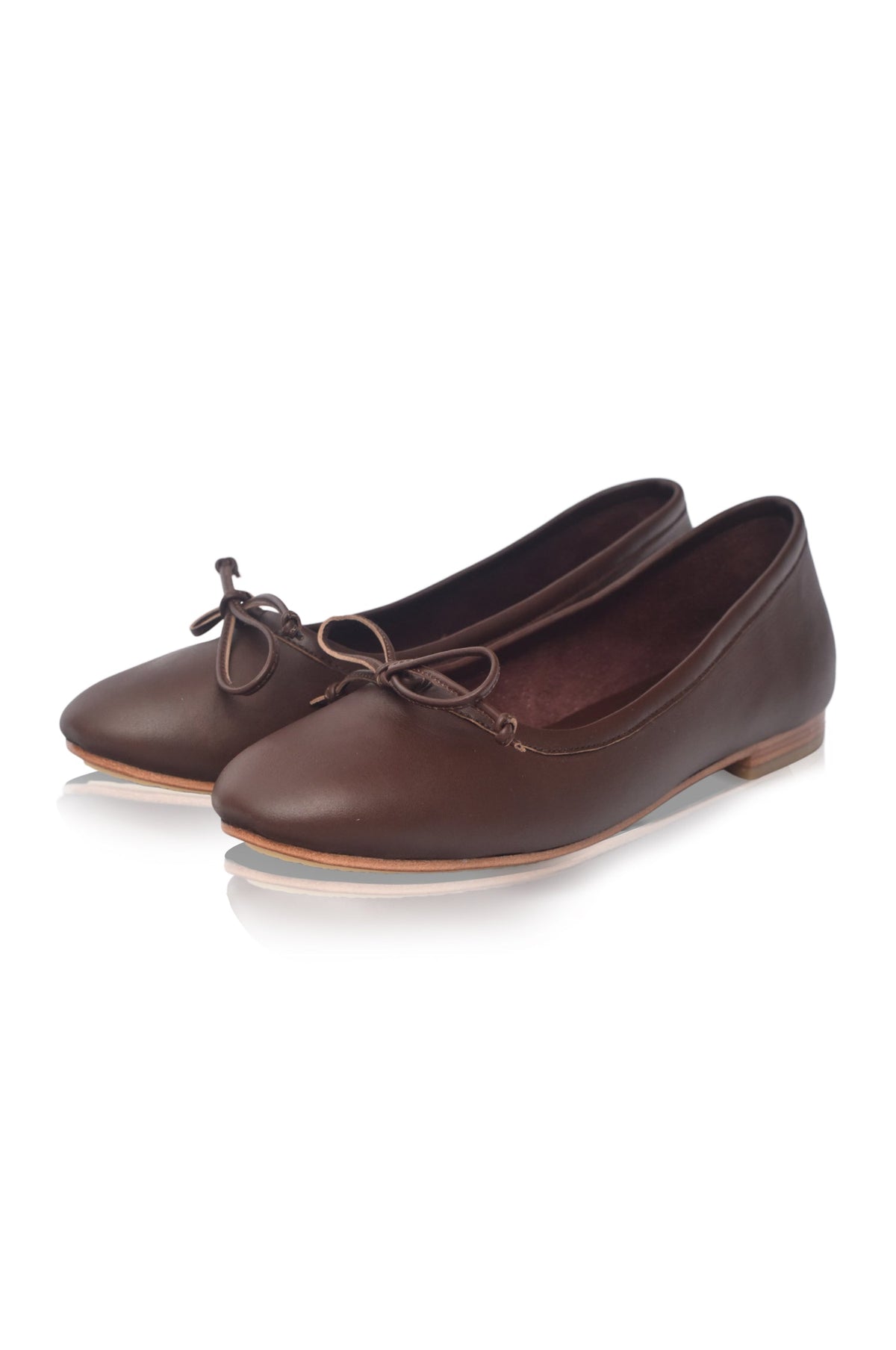 Elaria Bow Leather Ballet Flats-2