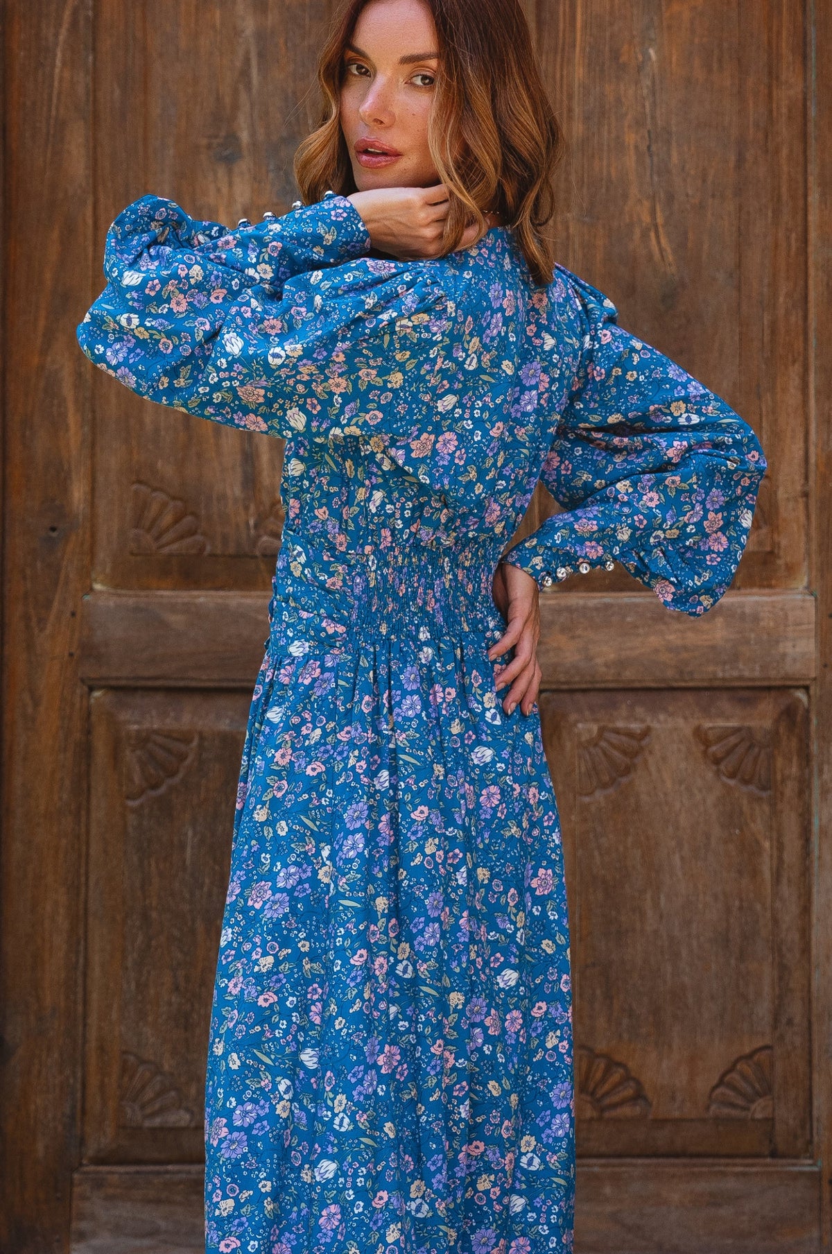 Elise Long Sleeve Maxi Dress (Sale)-3