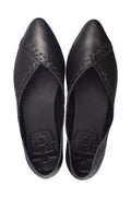 Elle Pointed Toe Leather Flats-1