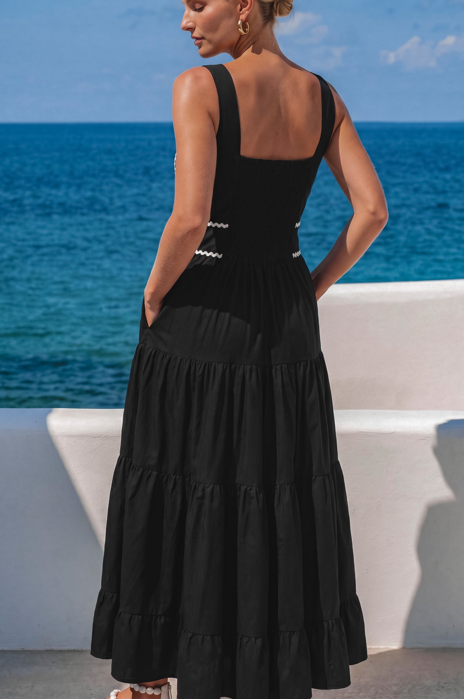 Elysia Cotton Tiered Maxi Dress-3