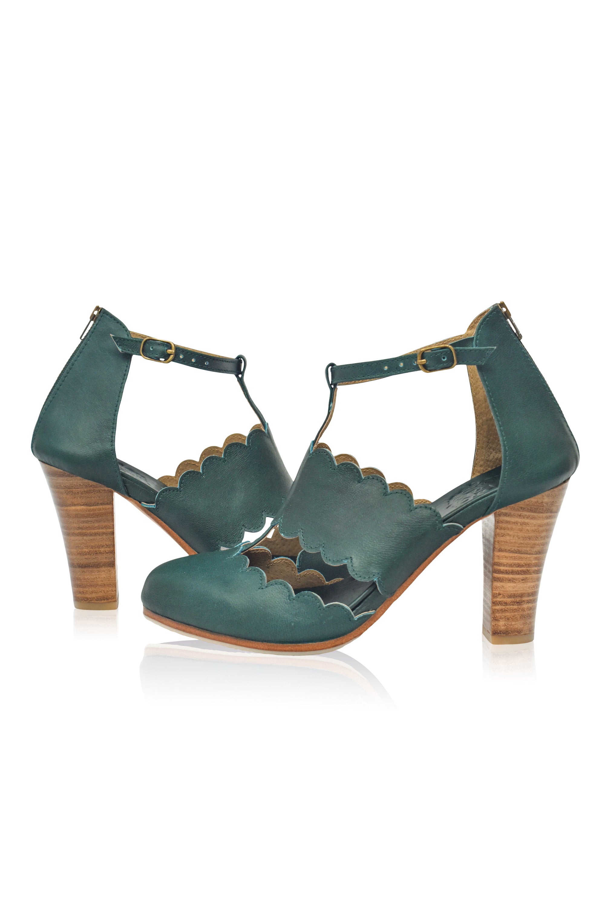 Incognito T-Strap Leather Heels-5