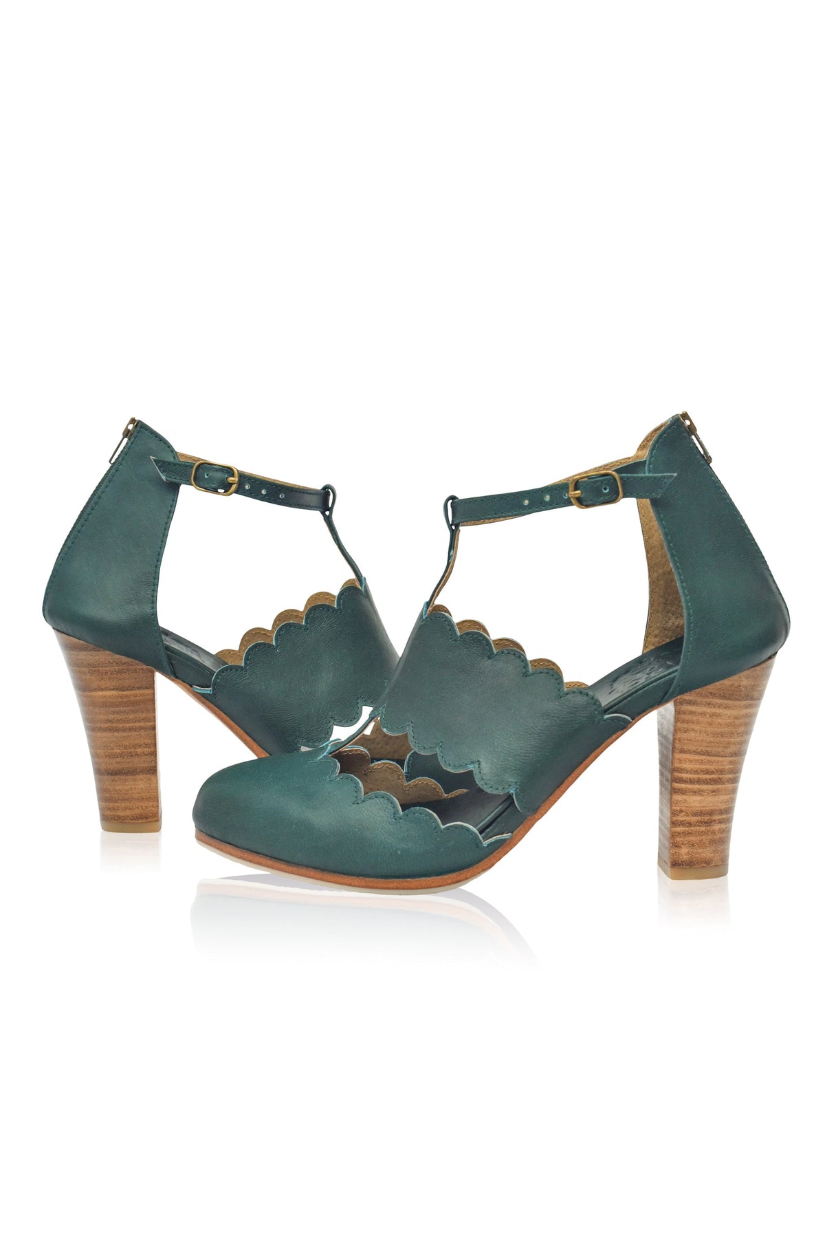 Incognito T-Strap Leather Heels-6