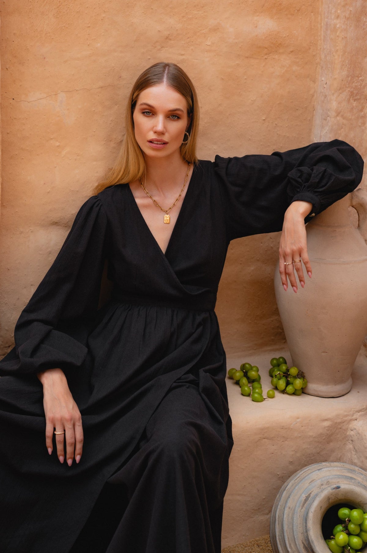 Emerie Long Sleeve Wrap Dress-5