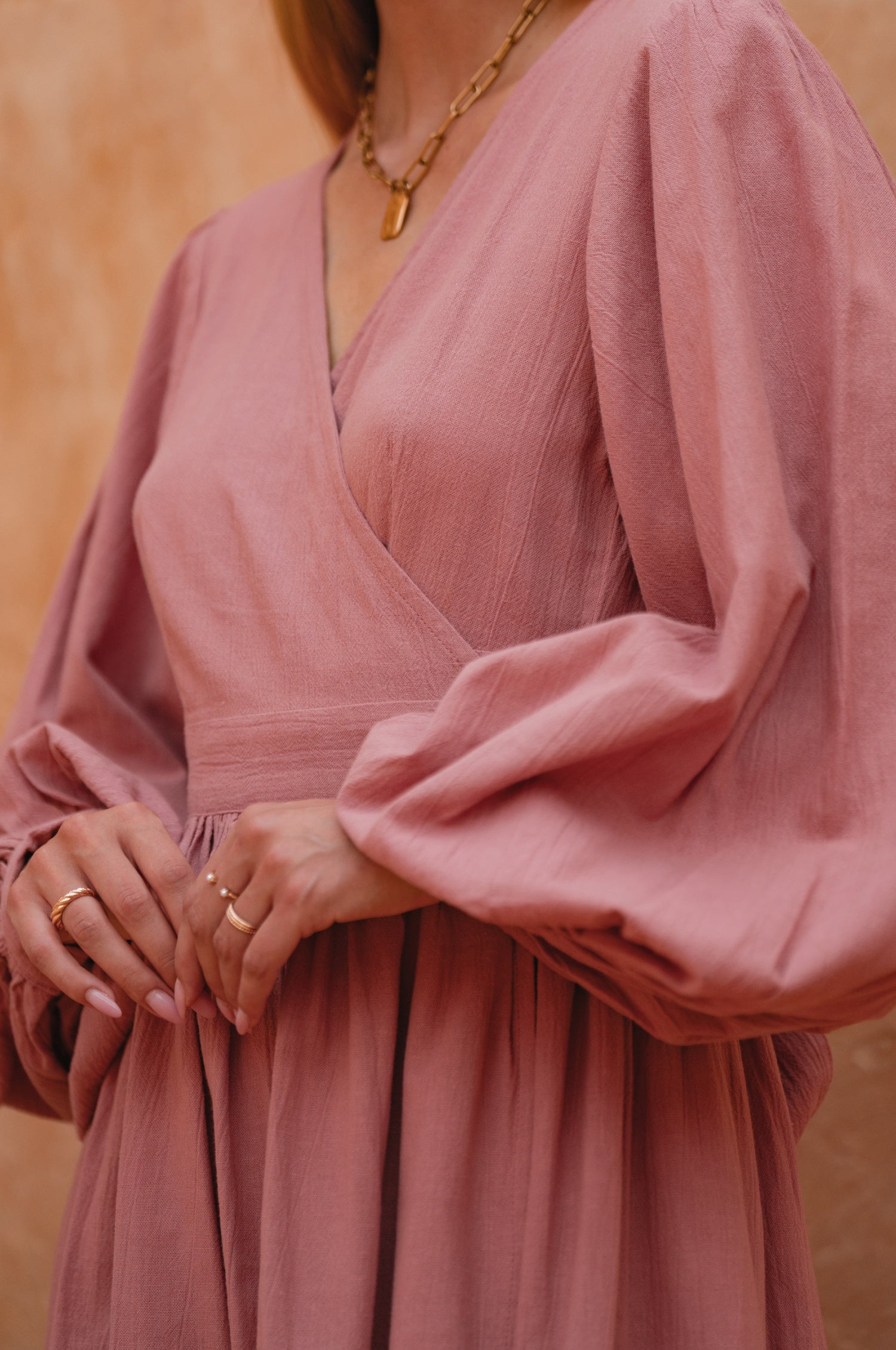 Emerie Long Sleeve Wrap Dress-1