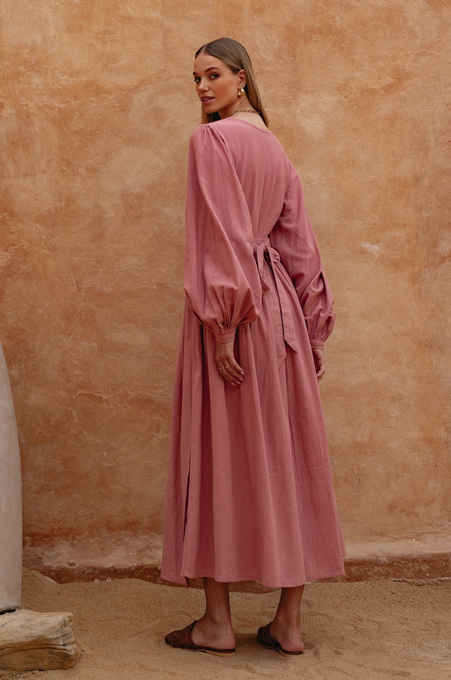 Emerie Long Sleeve Wrap Dress-2