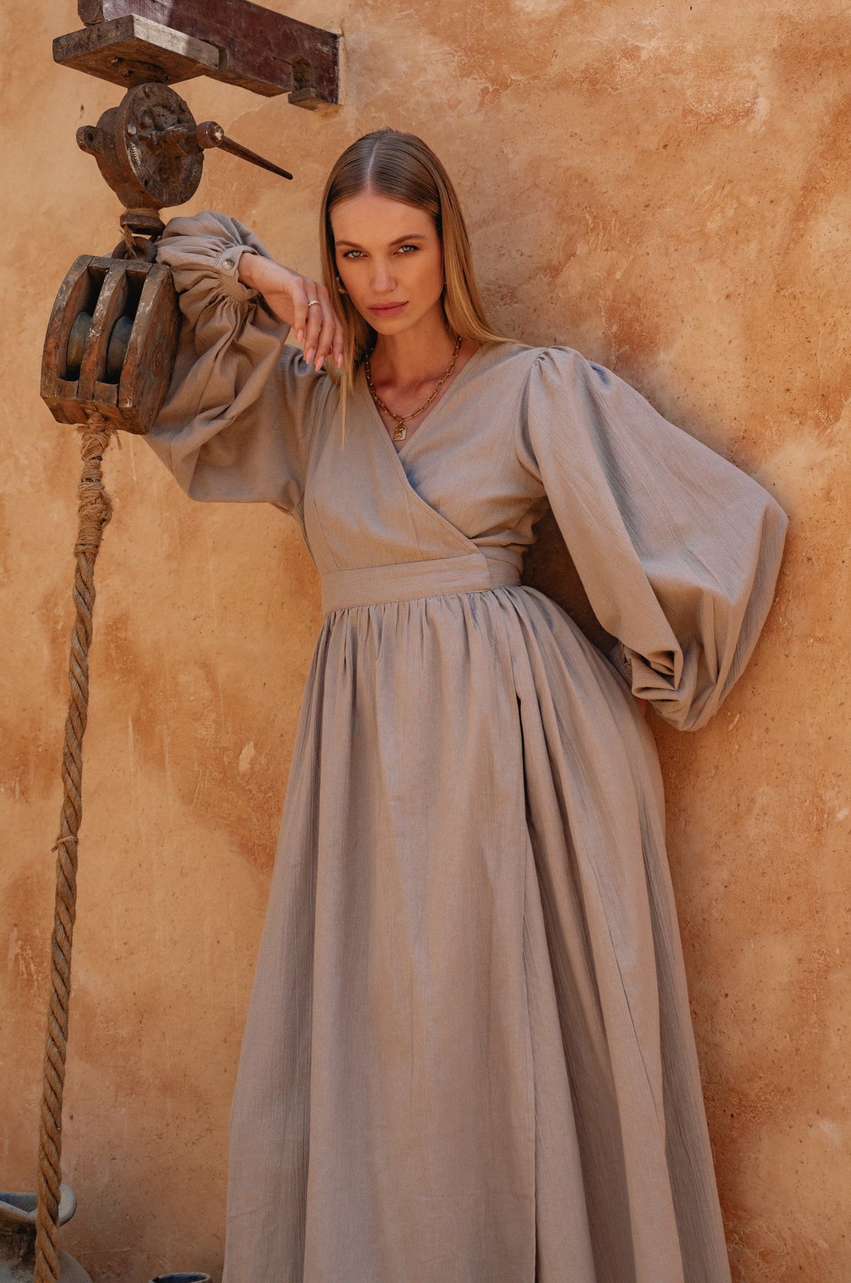 Emerie Long Sleeve Wrap Dress-6