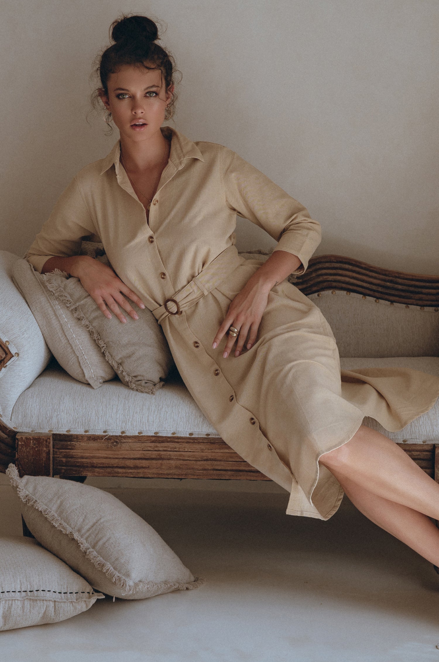 Essence Shirt Linen Dress-4