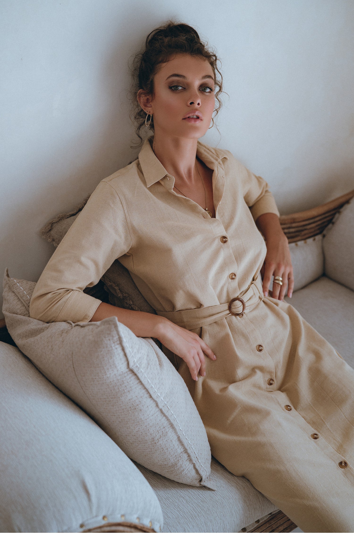Essence Shirt Linen Dress-2