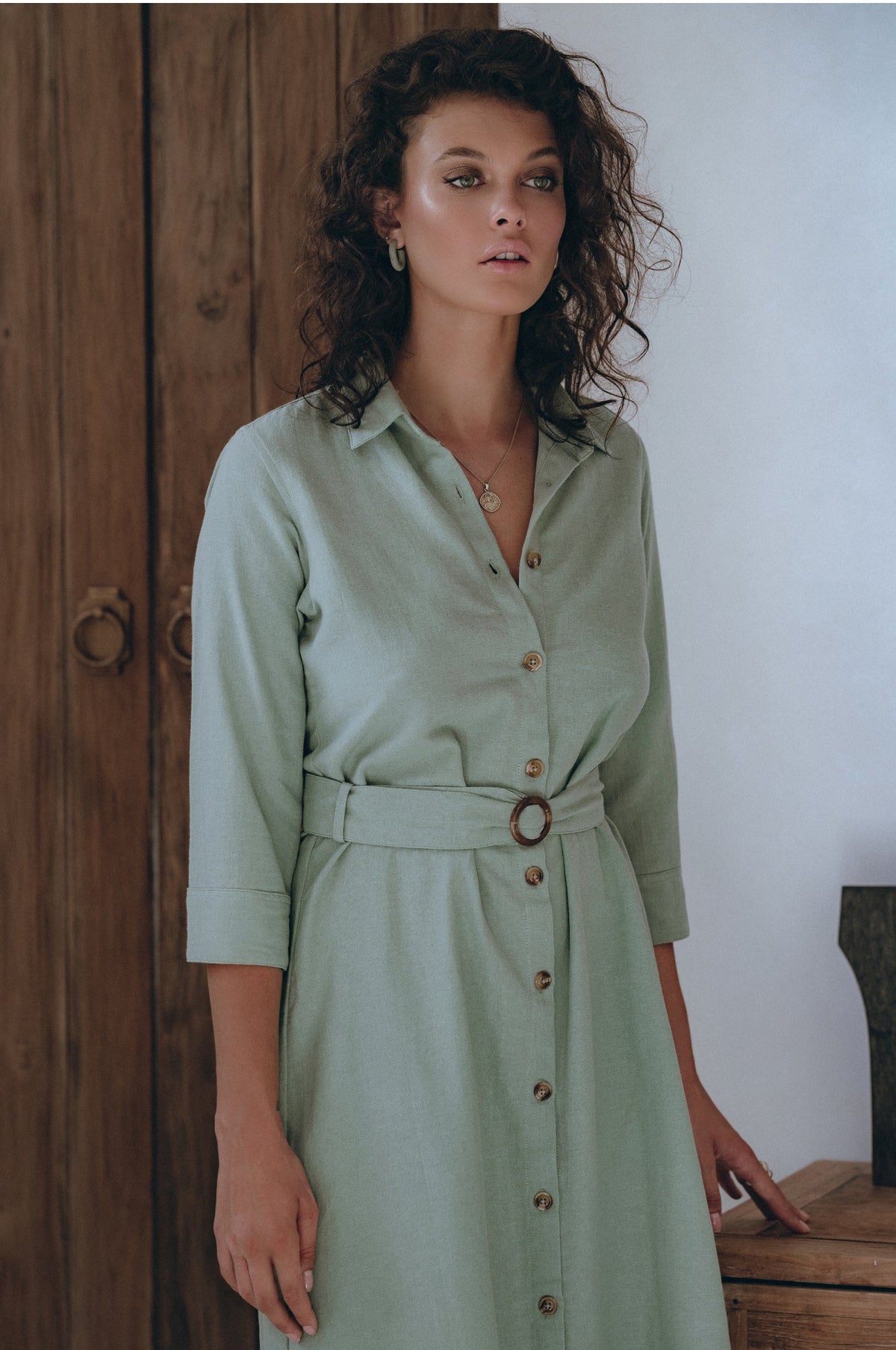Essence Shirt Linen Dress-1