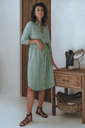 Essence Shirt Linen Dress-0