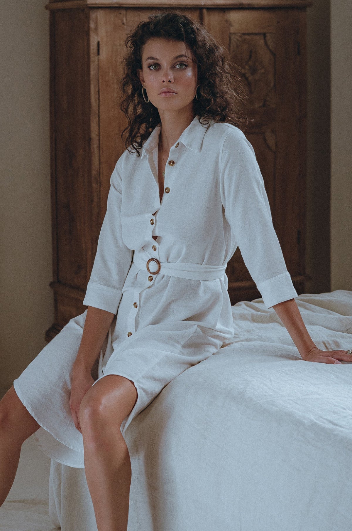 Essence Shirt Linen Dress-3