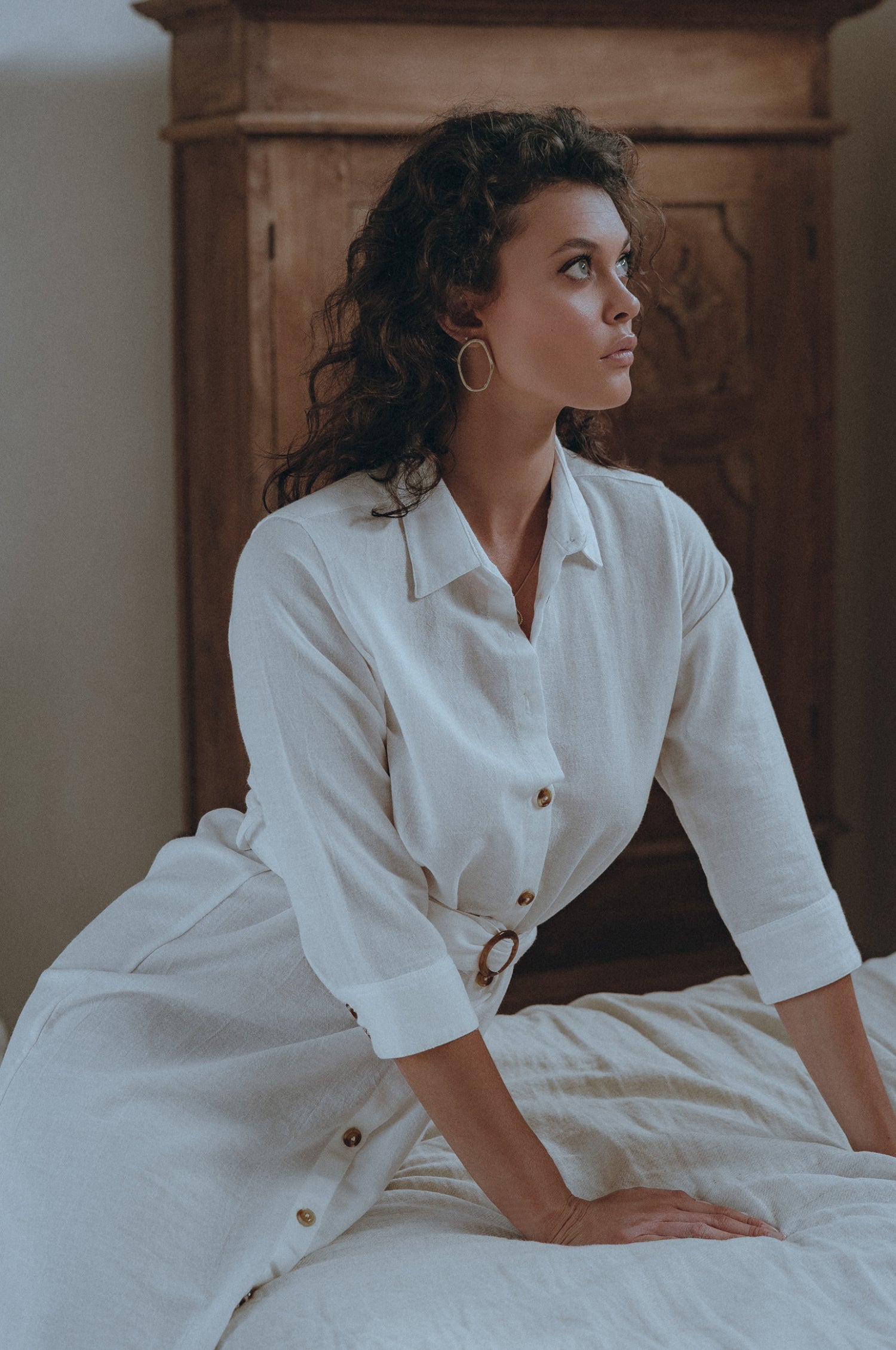 Essence Shirt Linen Dress-3