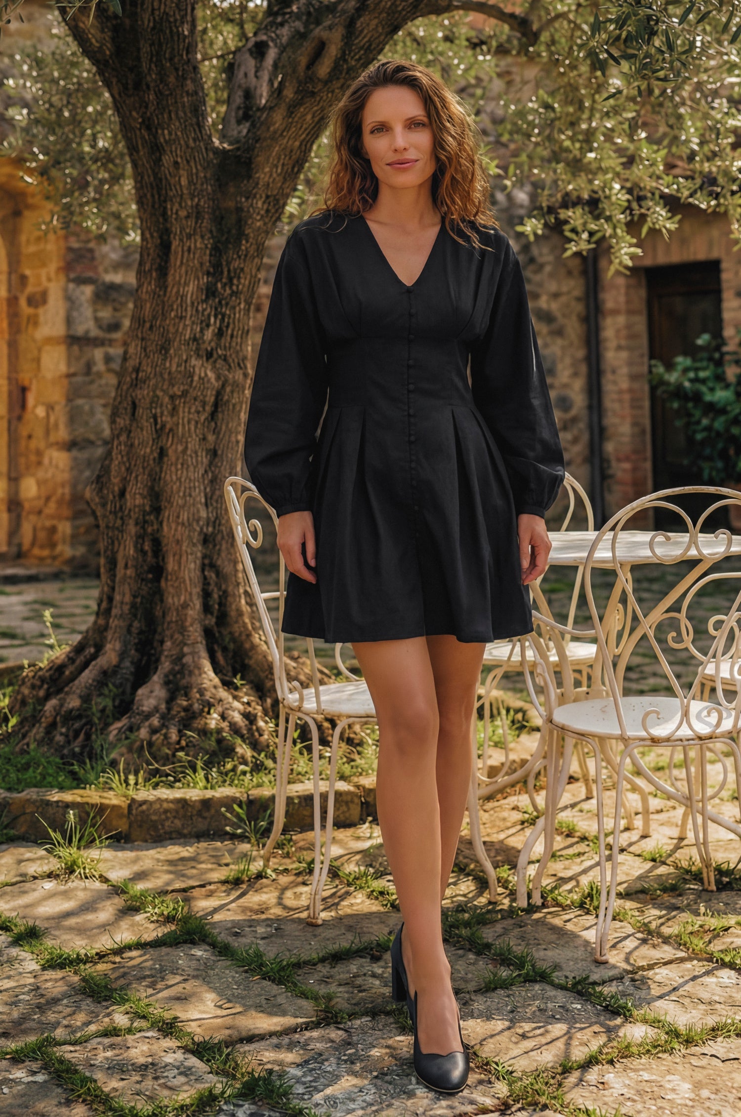 Etna Long Sleeve Mini Dress-1