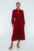 Evelina Long Sleeve Midi Dress-3