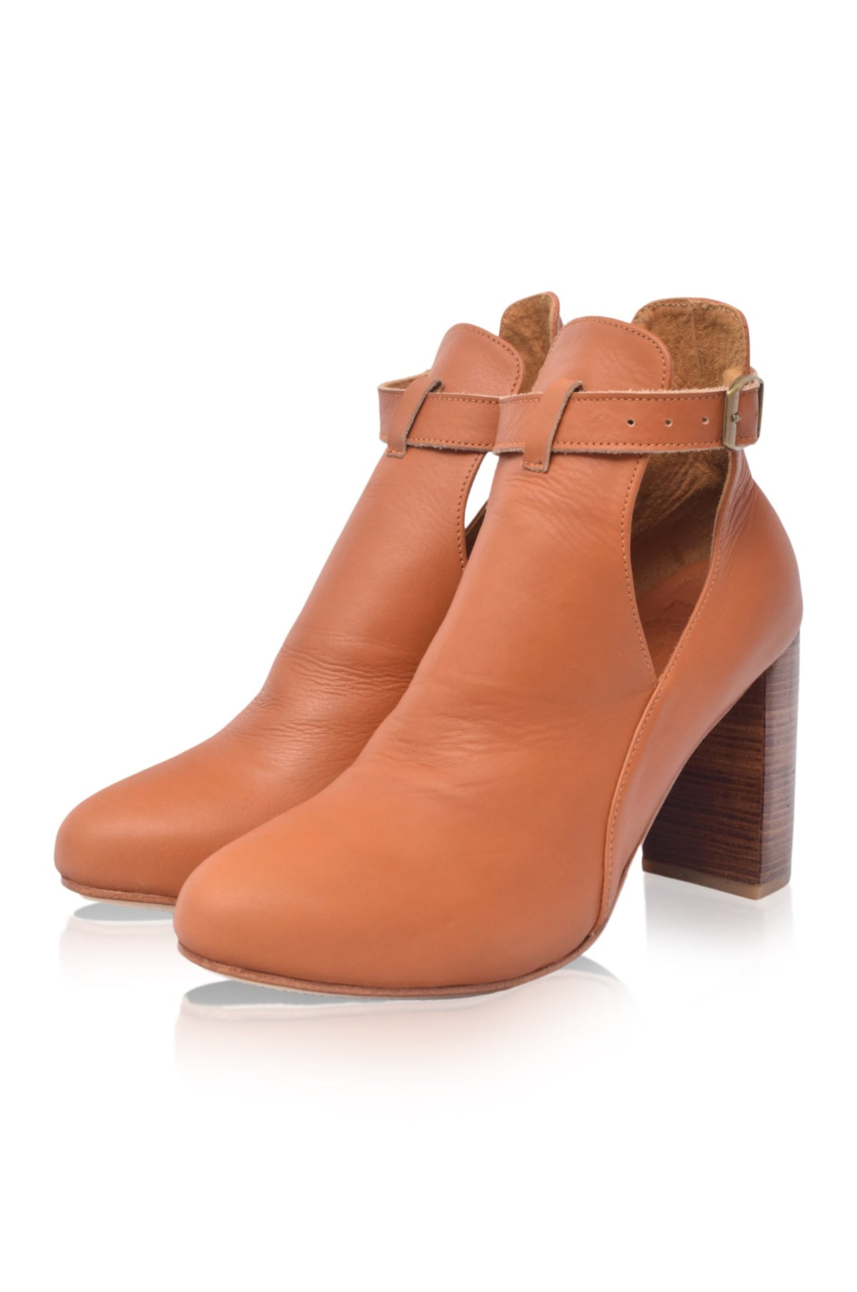 Everlast Wooden Heel Leather Booties-2