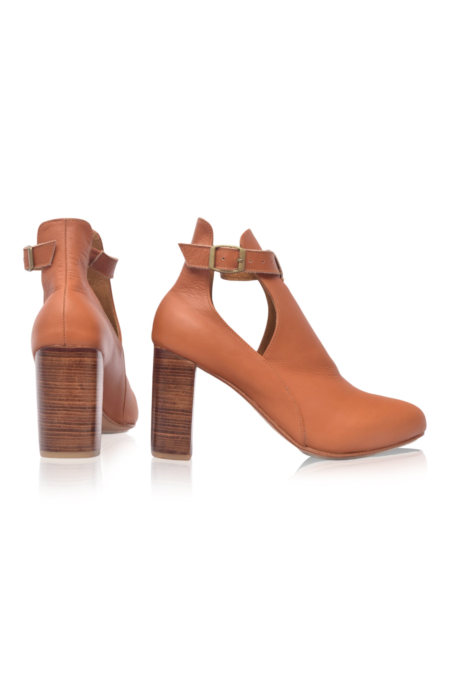 Everlast Wooden Heel Leather Booties-3