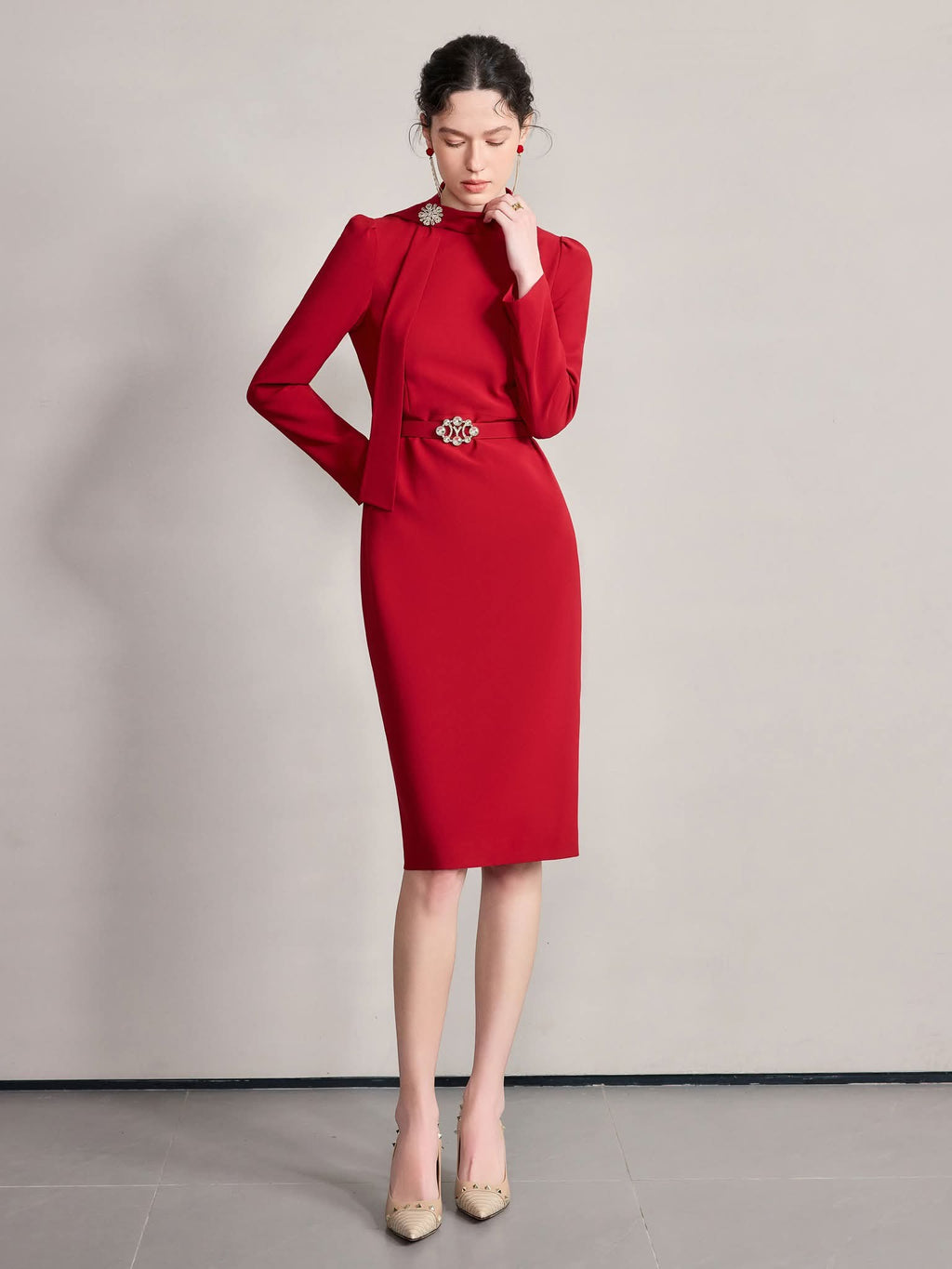 The Crimson Valeria Dress-0