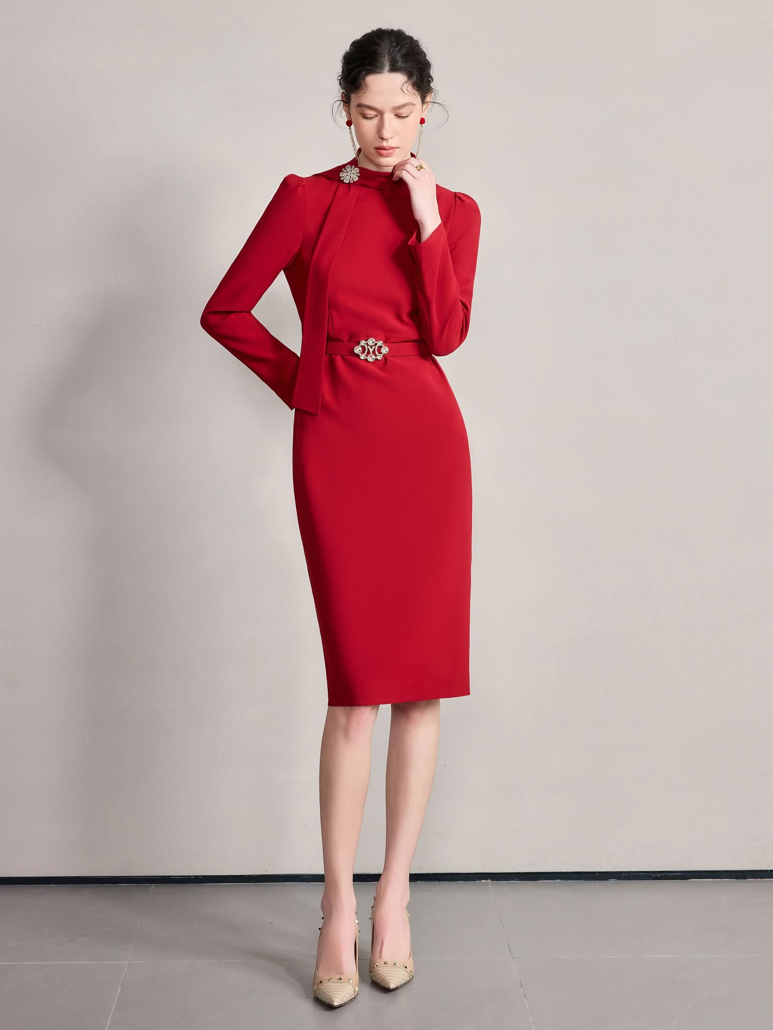 The Crimson Valeria Dress-0