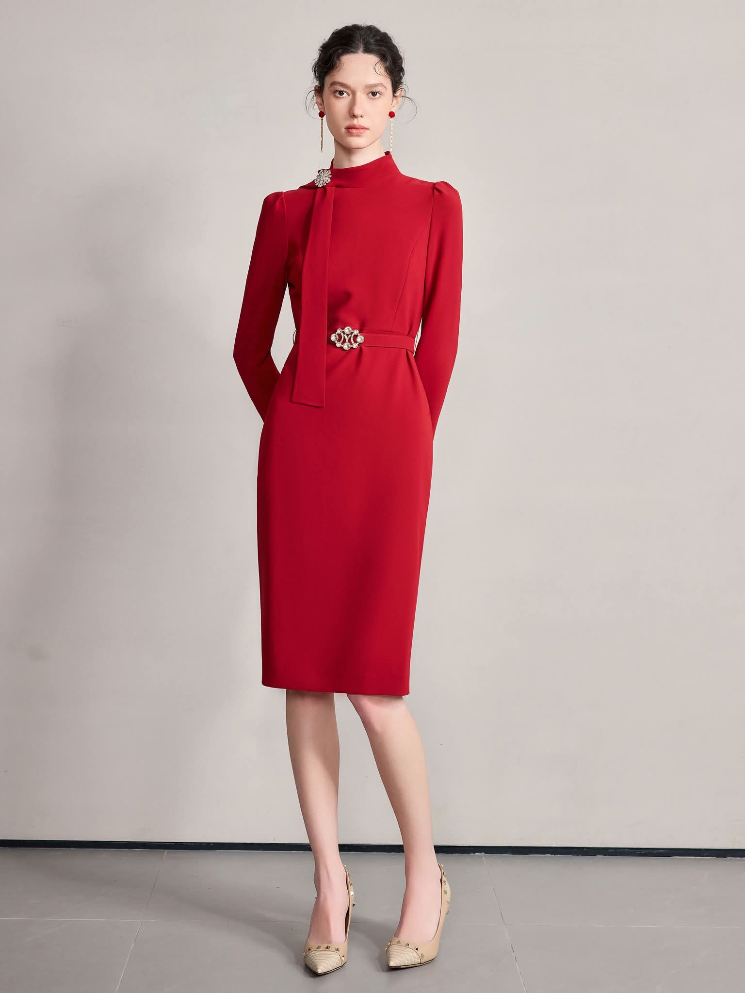 The Crimson Valeria Dress-1