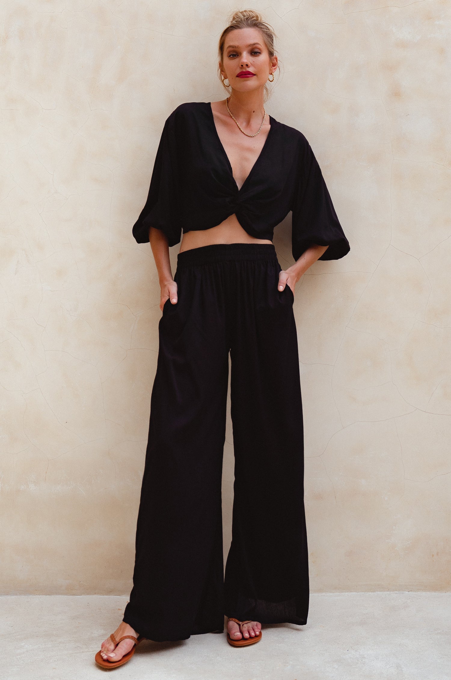 Fatima Wide Leg Pants (Sale)-5