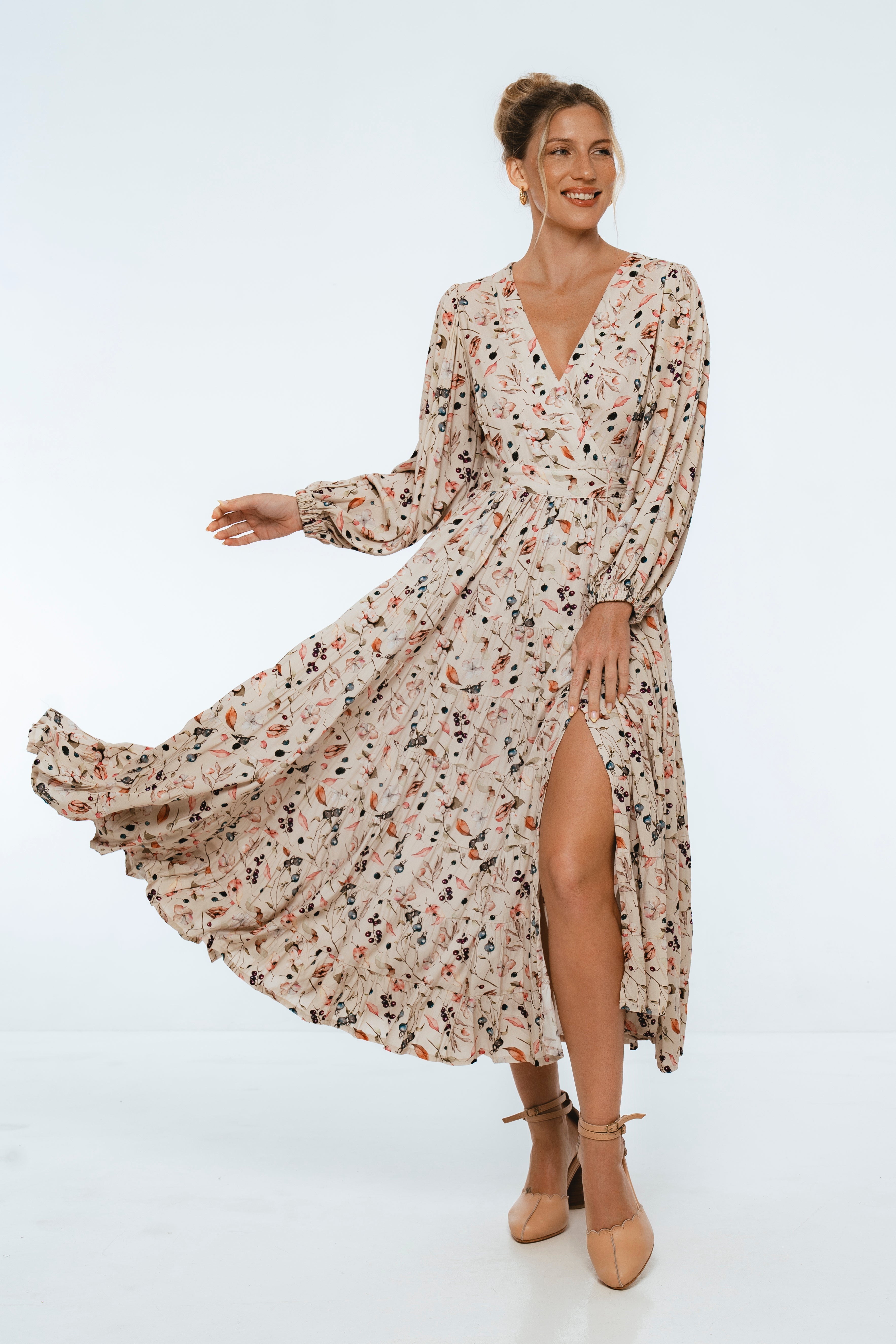 Flamenco Boho Wrap Maxi Dress-6