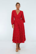 Flamenco Boho Wrap Maxi Dress-2