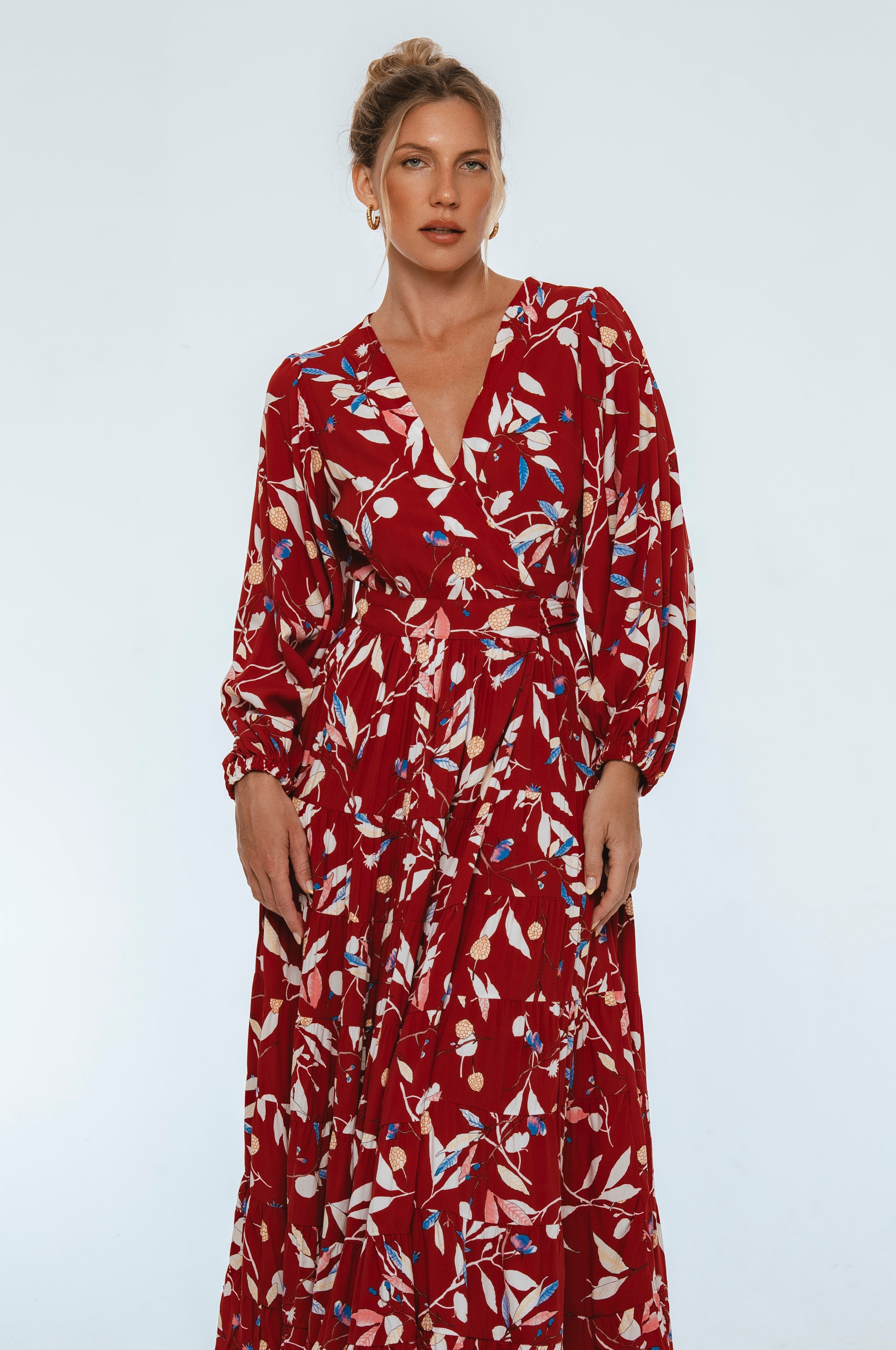 Flamenco Boho Wrap Maxi Dress-1