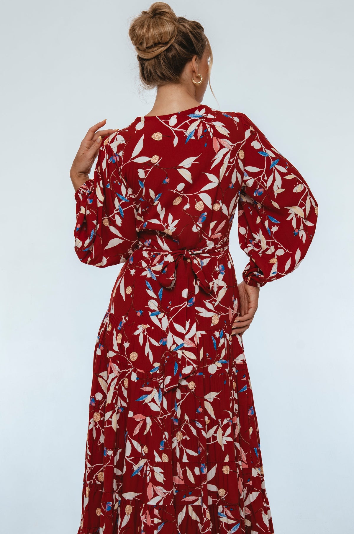 Flamenco Boho Wrap Maxi Dress-4